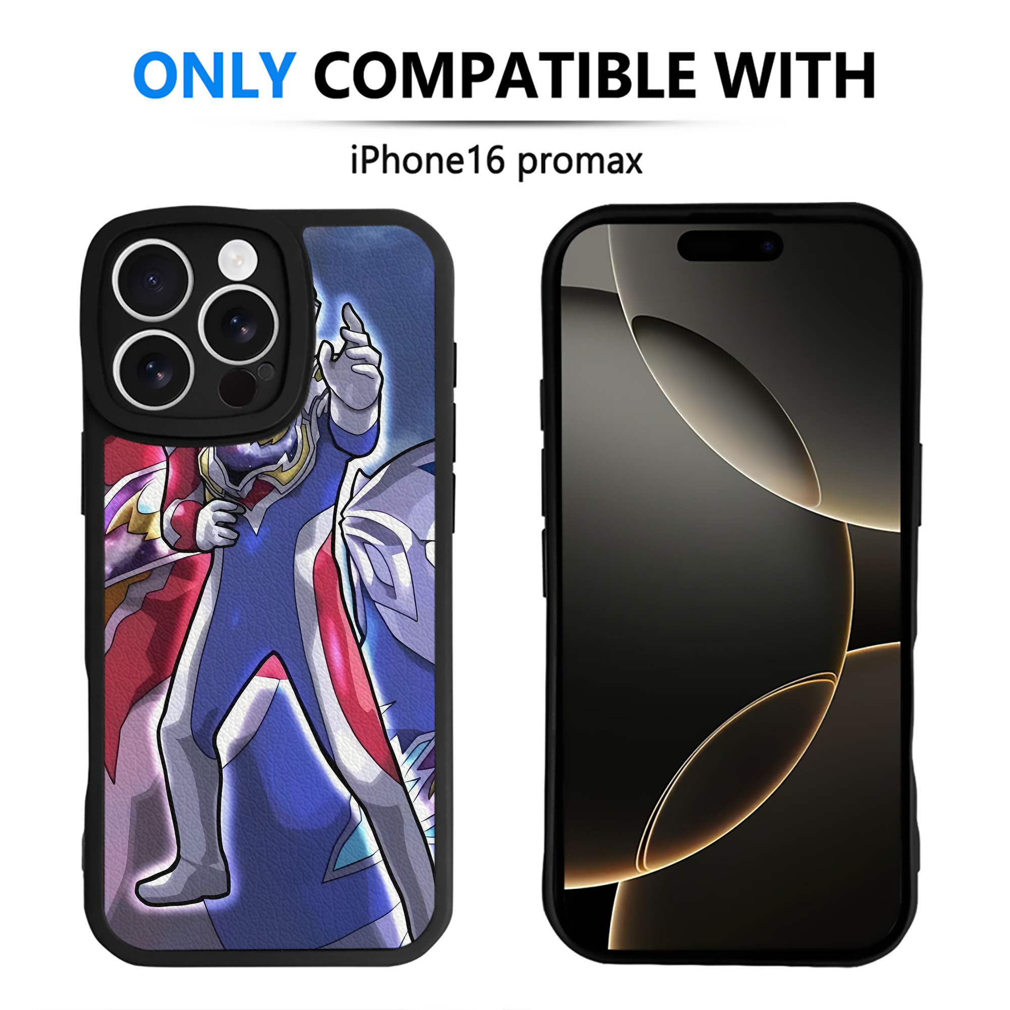 （画像用） ウルトラマン Ultraman 【iPhone 16シリーズ対応】シリコンスマホケース（レザー調） 材質：シリコン